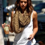 Tolani Infinity Scarf in Leopard as seen on Jessica Alba