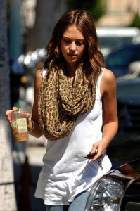 Tolani Infinity Scarf in Leopard as seen on Jessica Alba