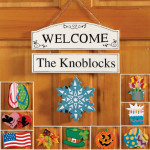 Personalized Welcome Sign With Seasonal Plaques