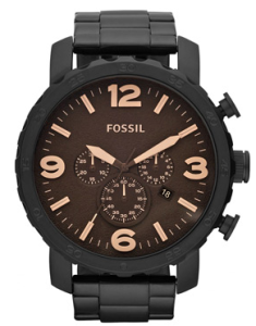 Men's Black Dial Black IP Stainless Steel